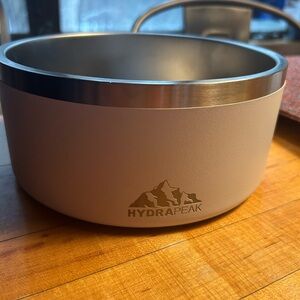 Hydrapeak White Non-Slip Stainless Steel Dog Bowl